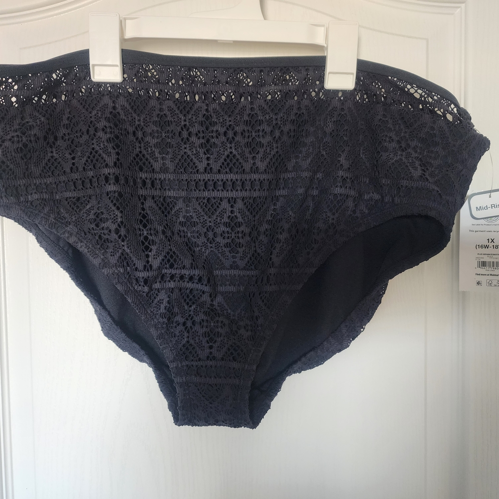 Time and Tru Charcoal Lace Bikini Bottom